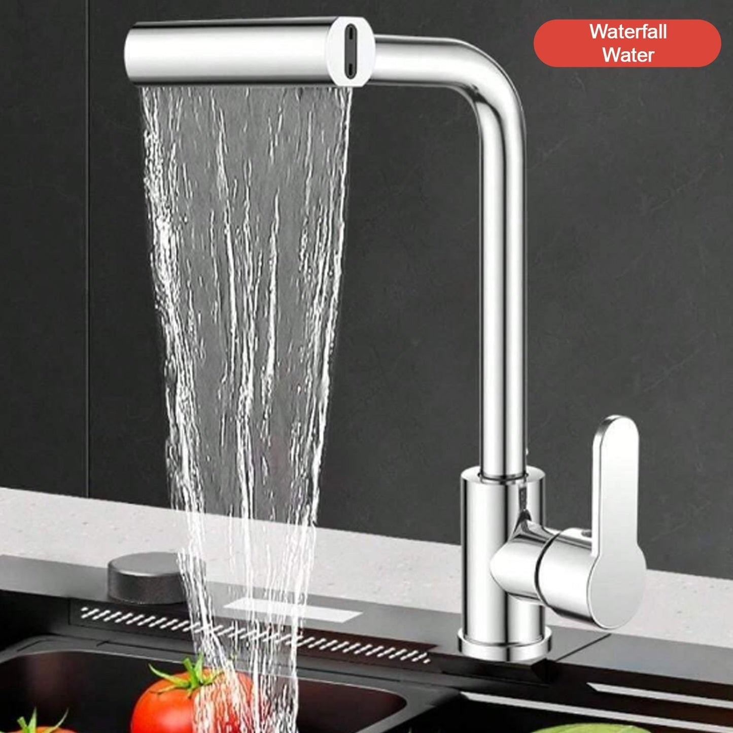 waterfall spray and jet kitchen faucet extender, easy‑install faucet extender kitchen sink