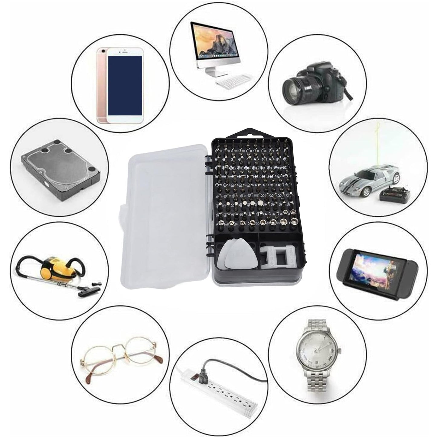 toolkit for repairing electronics at home, 117 in 1 screwdriver set for Indian buyers,