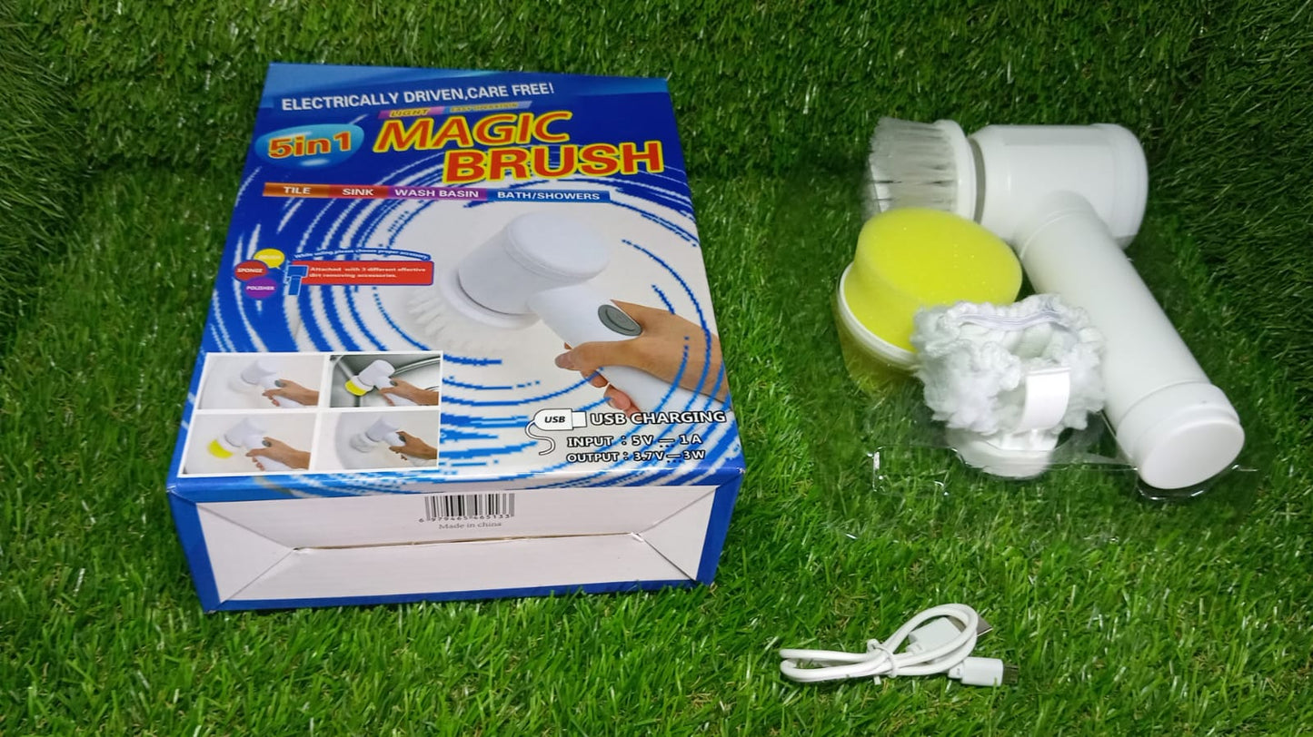 5 in 1 brush cleaner, rechargeable tile cleaning brush