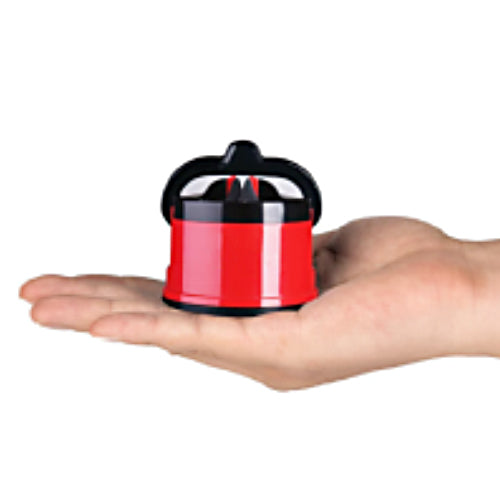 Knife sharpener close-up, kitchen knife sharpener, 3 stage knife sharpener India, manual knife sharpening tool, portable knife sharpener, handheld sharpener, chef knife sharpener, fiber knife sharpener, multicolor knife sharpener