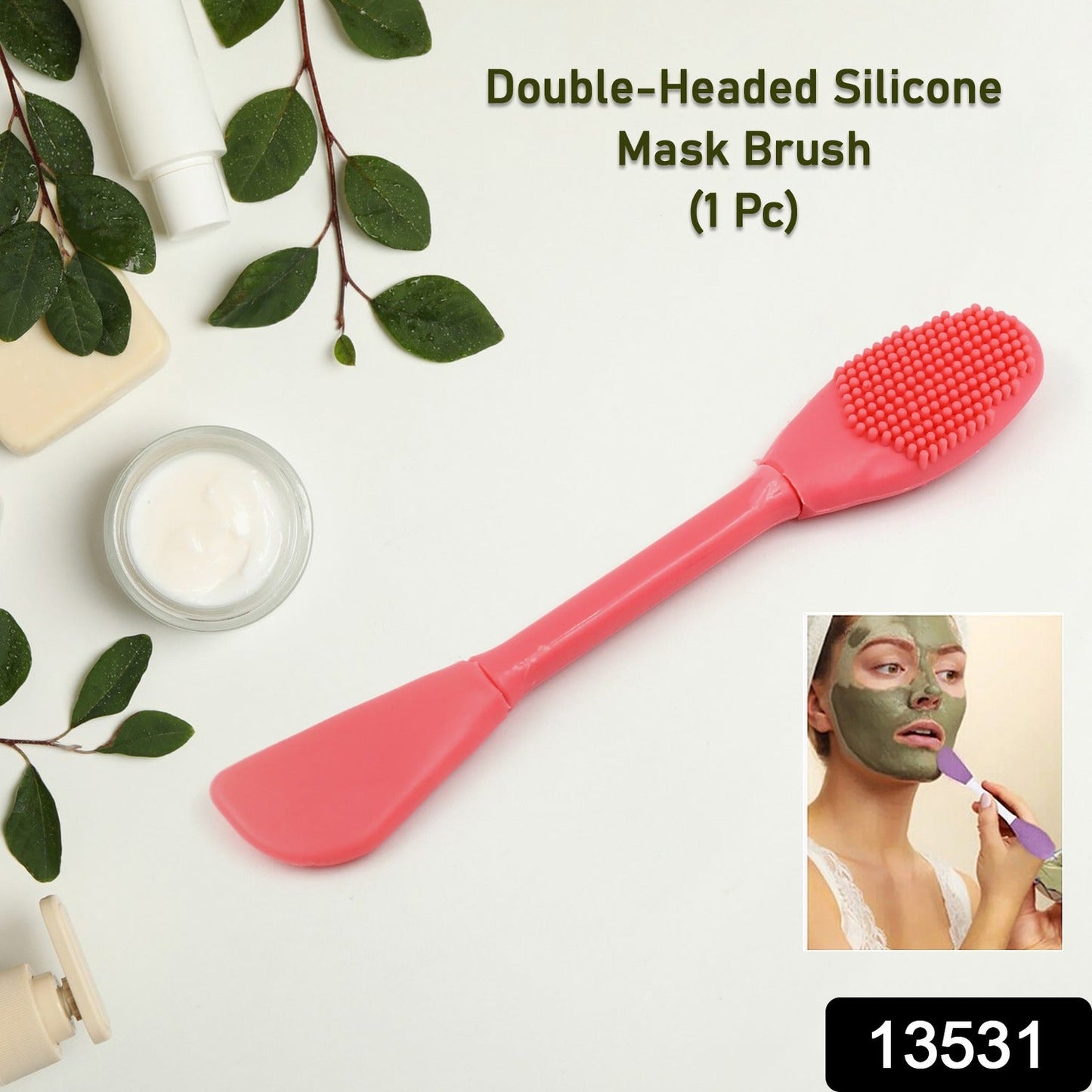 reusable silicone skin care applicator tool, portable silicone mud mask brush