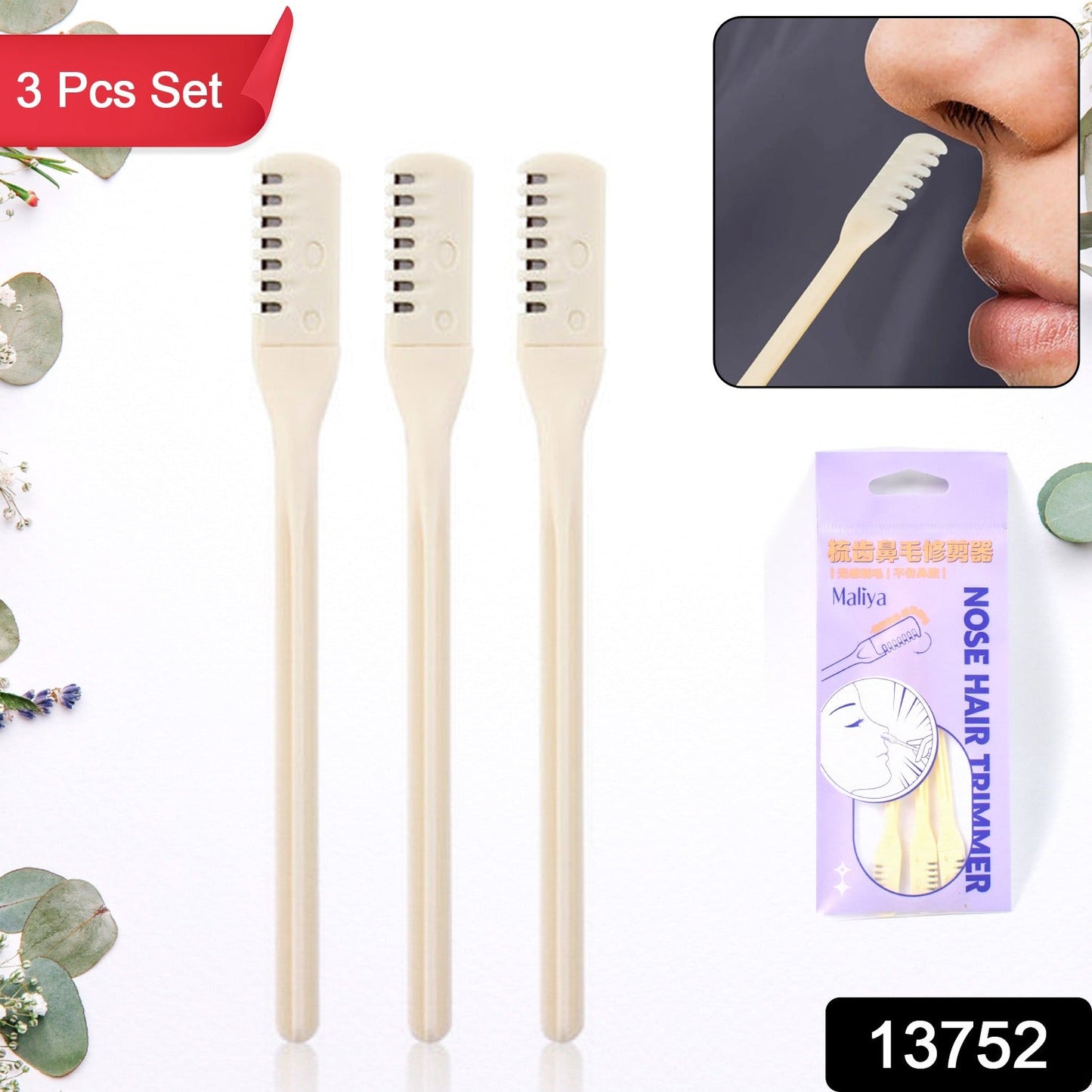 personal grooming razor for nose hair removal, compact manual nose trimmer tool set, portable nose hair shaving blades kit, nose hair cutter razor set for daily grooming, non-electric manual nose trimmer kit, safe nose hair remover razor for men, manual grooming blades for nose and facial hair