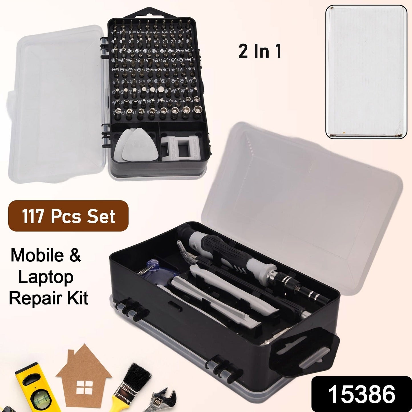 electronic gadget repair tool kit with magnetic tips, DIY phone repair tool kit for home use, complete screwdriver set for laptop repair,