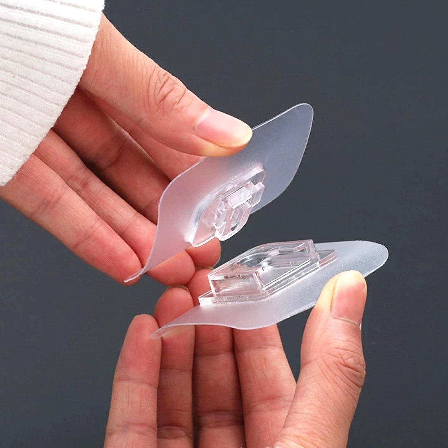 Magic adhesive wall hooks, pack of 20, for heavy duty applications. adhesive wall hooks, self adhesive hooks, heavy duty hooks, plastic wall hooks, reusable wall hooks, no drill hooks, transparent wall hooks, waterproof hooks