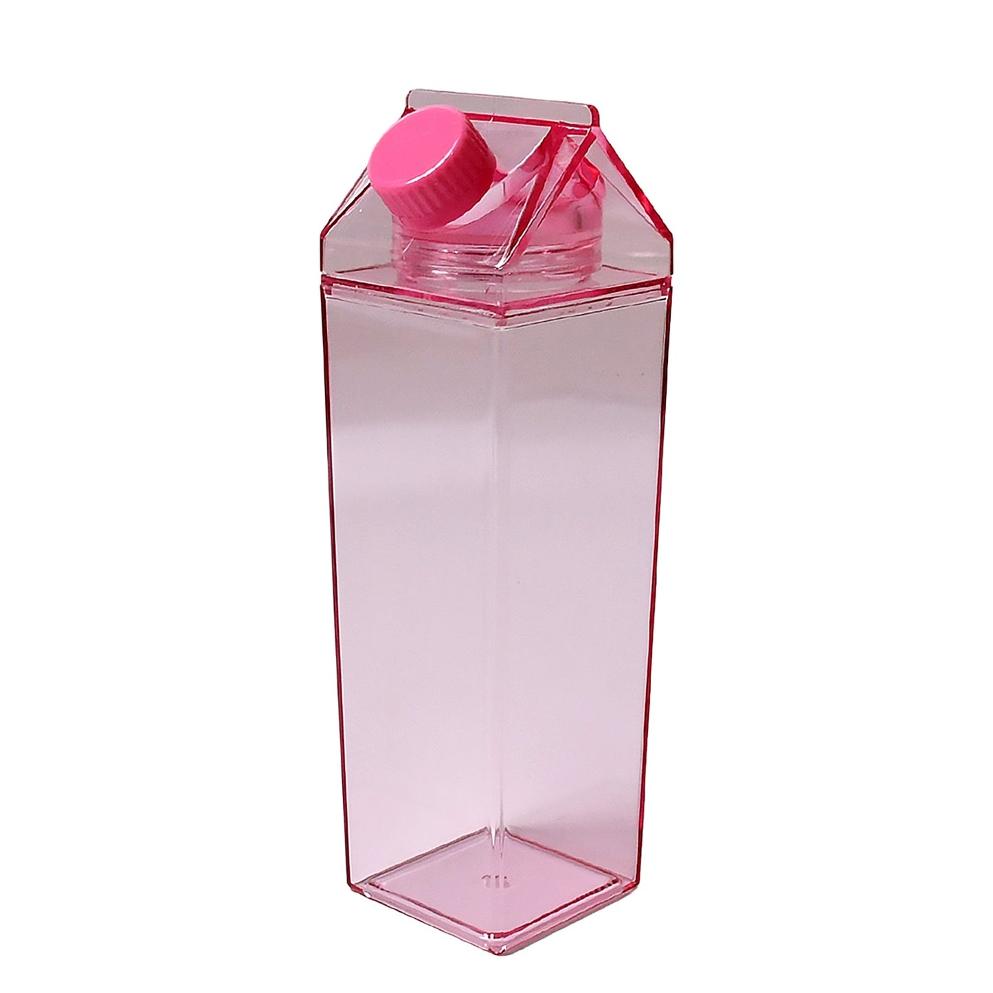 BPA free plastic water bottle with sturdy square design