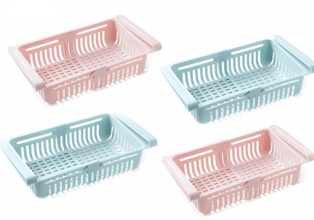Fridge organizer baskets for efficient food storage. fridge organizer drawer, adjustable fridge storage basket, refrigerator drawer set, kitchen storage drawer, pantry organizer bins, fridge storage solution, BPA-free fridge organizer