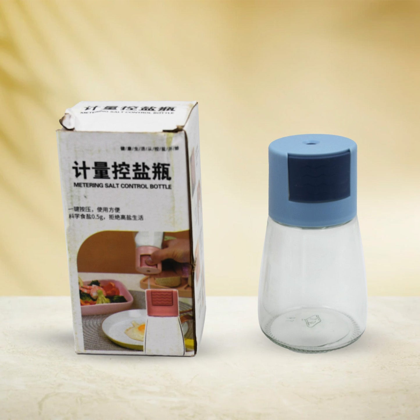 Glass salt shaker with precise 0.5g measurement, glass salt bottle, salt dispenser 0.5g, salt shaker for kitchen, precise salt shaker, seasoning dispenser, press salt container, picnic salt bottle