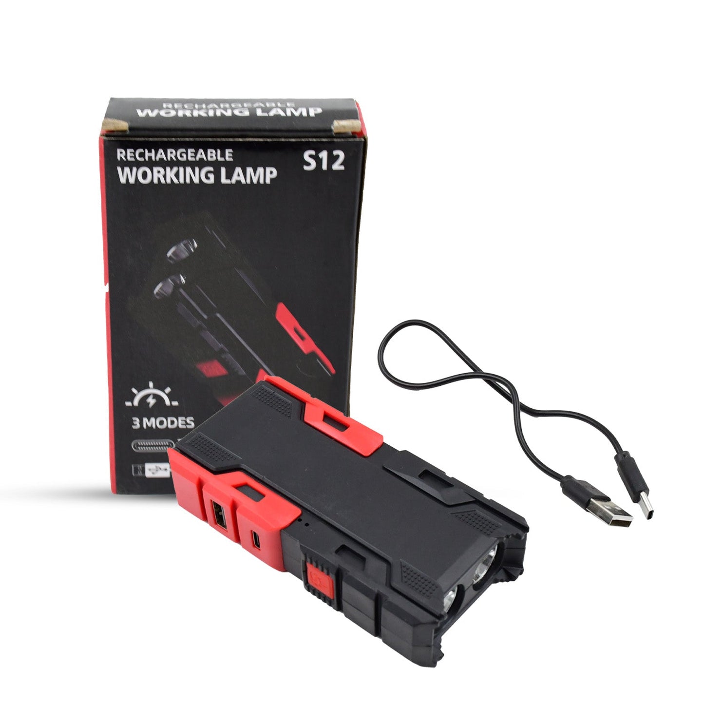 best mini flashlight with USB charging port, multi mode torch with battery backup, emergency light with power bank combo India