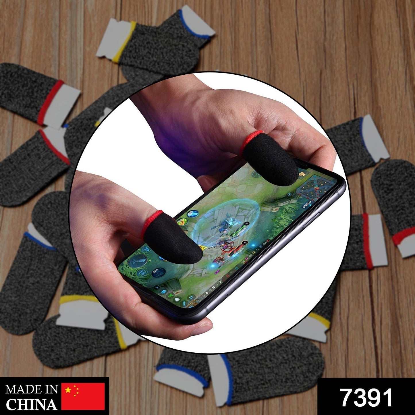 breathable spandex gaming finger covers, universal fit mobile game finger sleeves