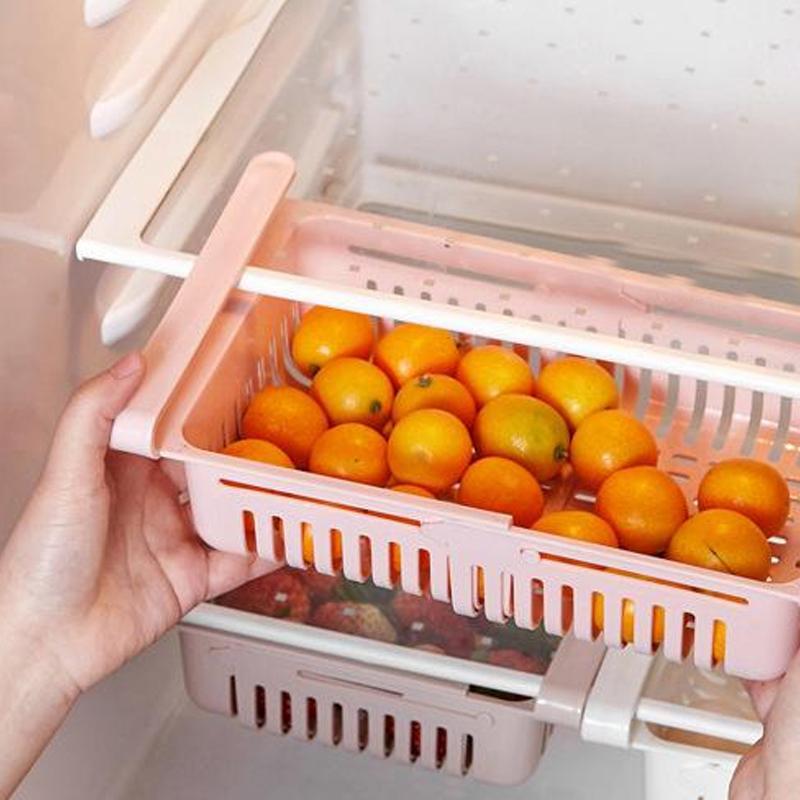 Multi-purpose fridge storage baskets for organized food. fridge organizer drawer, adjustable fridge storage basket, refrigerator drawer set, kitchen storage drawer, pantry organizer bins, fridge storage solution, BPA-free fridge organizer