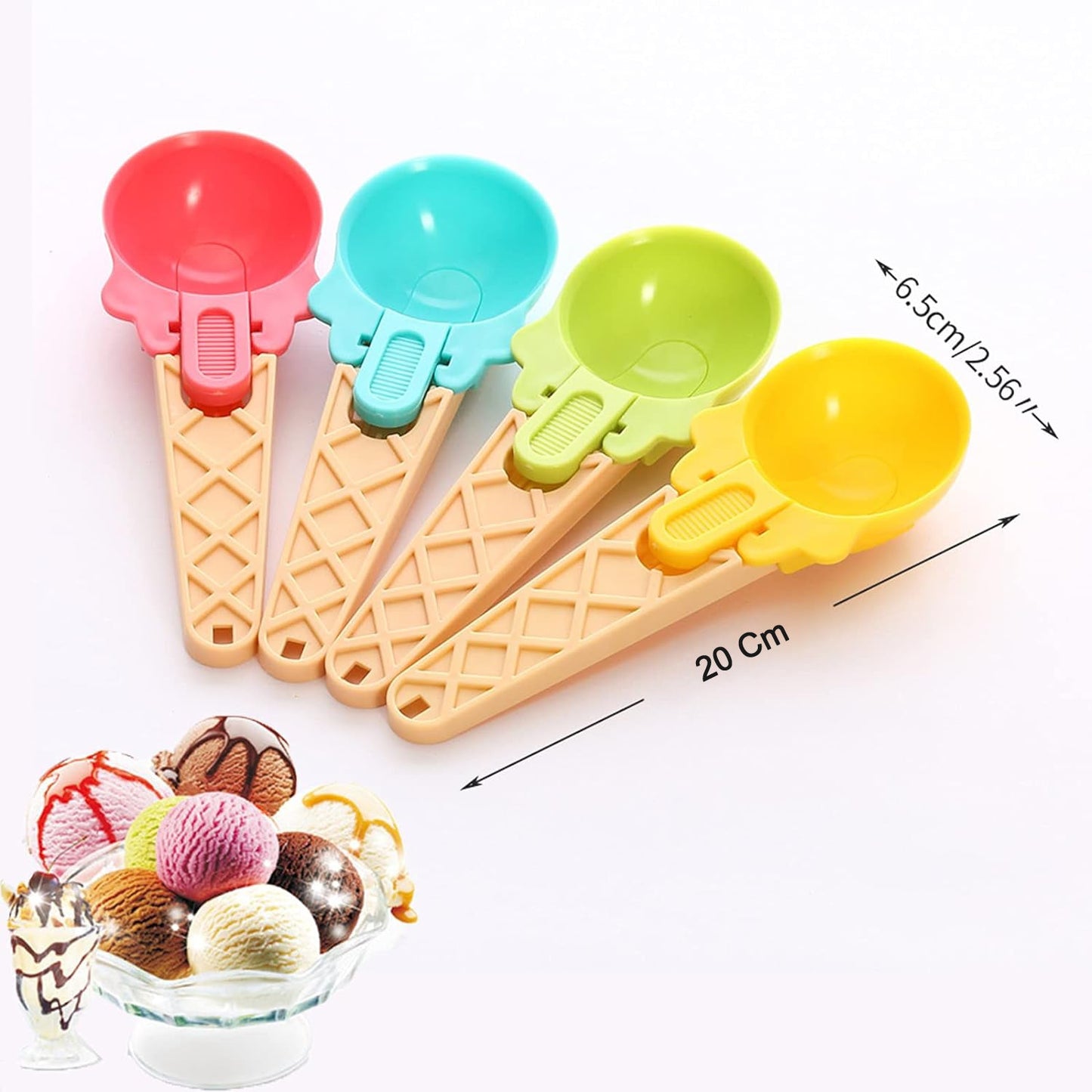 Portioning cupcake batter with multi-use plastic scoop