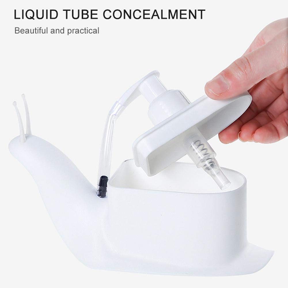 Creative snail-shaped liquid soap dispenser, ideal for portable use. snail shape soap dispenser, liquid soap pump bottle, refillable soap container, glass soap dispenser, cute bathroom soap holder, kitchen hand wash bottle