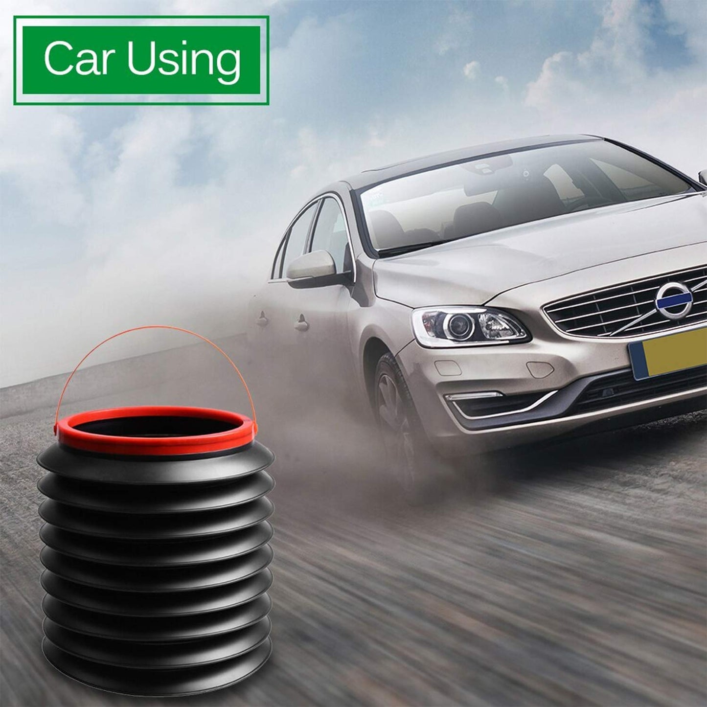 Foldable storage bucket ideal for home, car, and kitchen use, also functions as a dustbin. foldable bucket, collapsible storage bucket, car trash bin, kitchen water container, plastic bucket for home, portable water bucket, utility storage bucket
