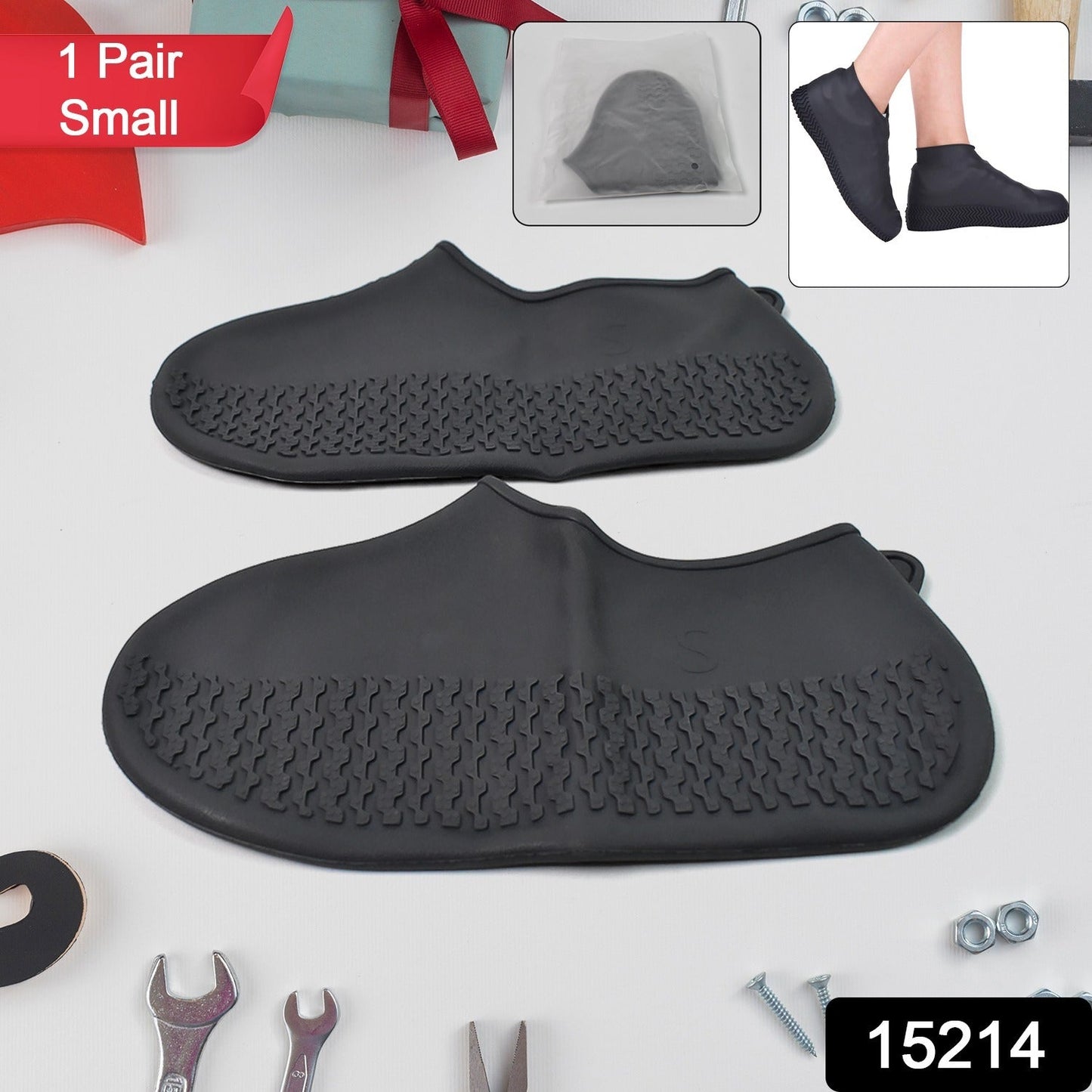 flexible waterproof shoe guard for Indian roads, monsoon shoe cover with grip sole and water resistance