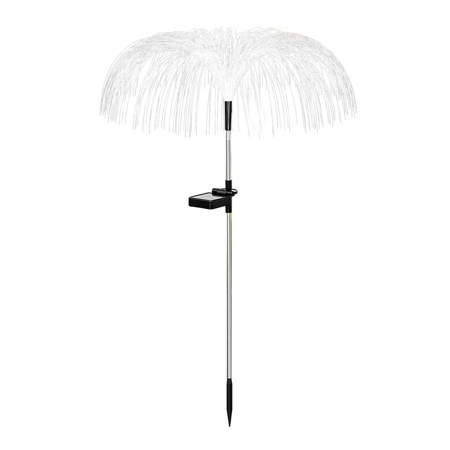 2pcs garden solar free standing jellyfish fibre optic lights
