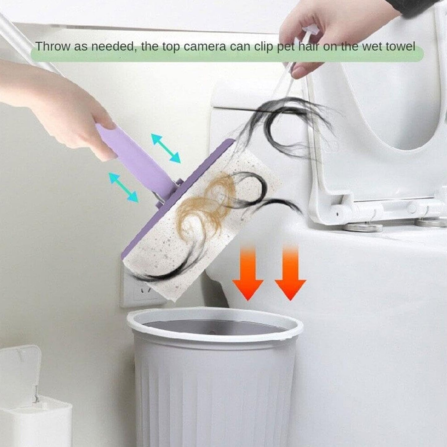 Compact mop with push-pull handle and disposable cloth