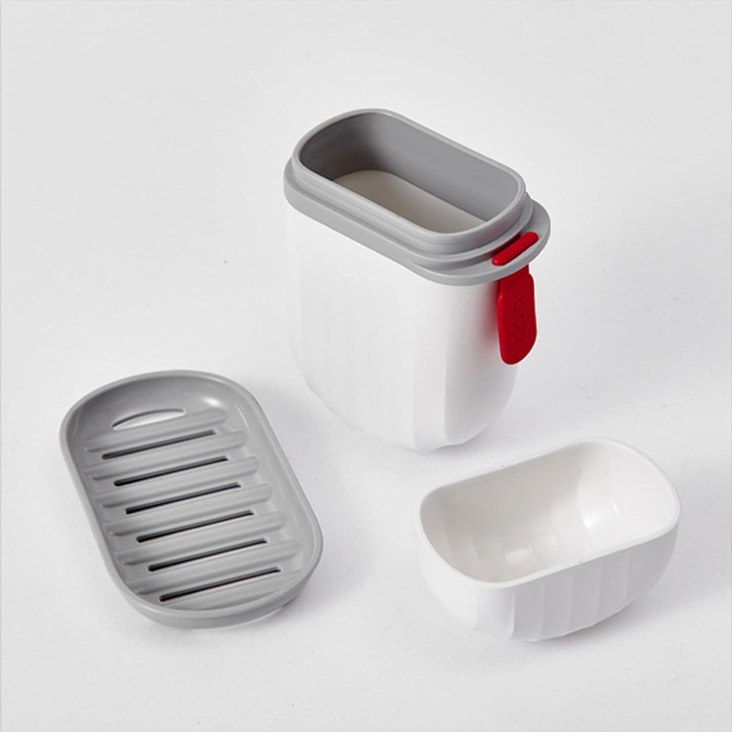 portable travel soap box compact leak‑proof soap holder with secure seal, waterproof soap case with drainage tray India, compact travel soap container for camping and gym, snap-lock leakproof soap box for travel India, travel-safe soap holder with secure latch