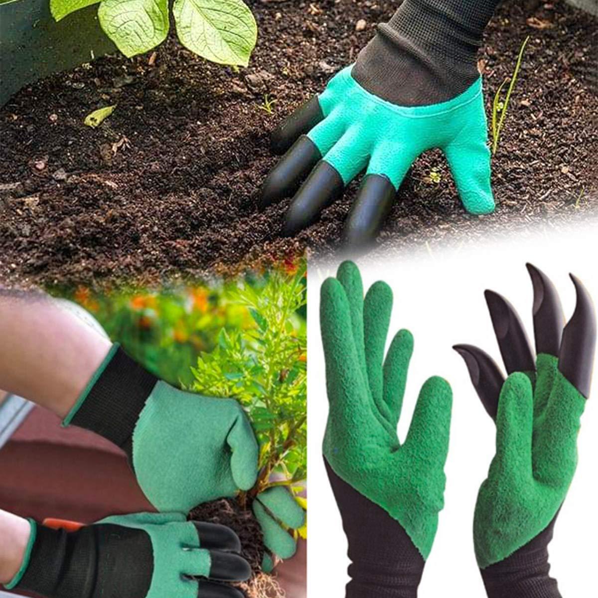 Mixed colour garden gloves for outdoor use. garden gloves with claws, gardening gloves waterproof, digging gloves, planting gloves, claw gloves for gardening, garden tools gloves, unisex garden gloves