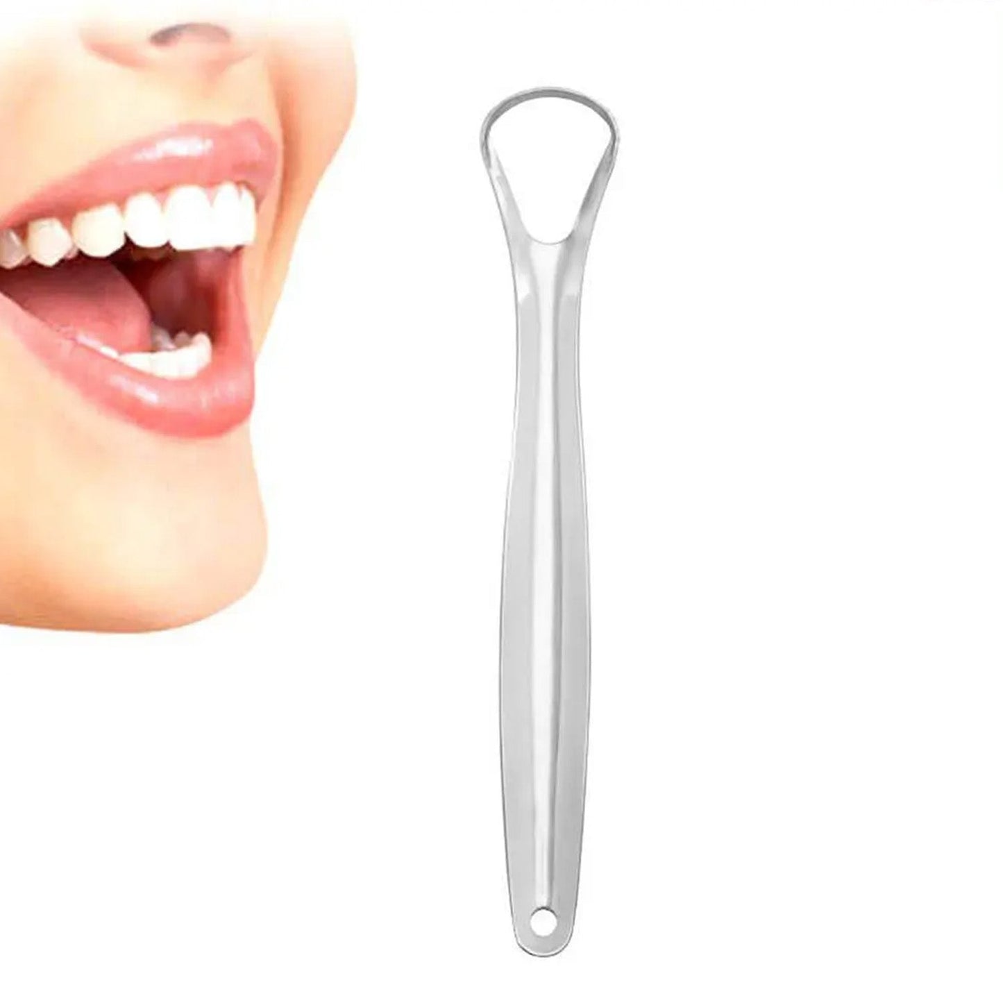 stainless steel tongue scraper with metal case, metal tongue cleaner for oral hygiene, reusable tongue scraper tool for fresh breath, stainless steel oral cleaning tool, 1 pc tongue scraper with storage case, durable metal tongue cleaner for daily use, professional tongue scraper for bad breath, hygienic tongue cleaning tool in case