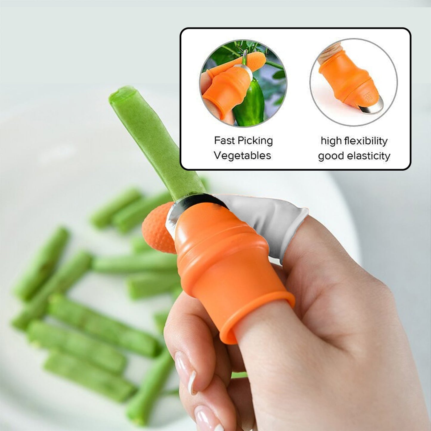 Ergonomic thumb cutter with effective sharp blade for vegetable slicing, vegetable thumb cutter, thumb knife for vegetables, small vegetable cutter, kitchen cutting tool, thumb blade cutter, finger cutter knife, mini vegetable slicer