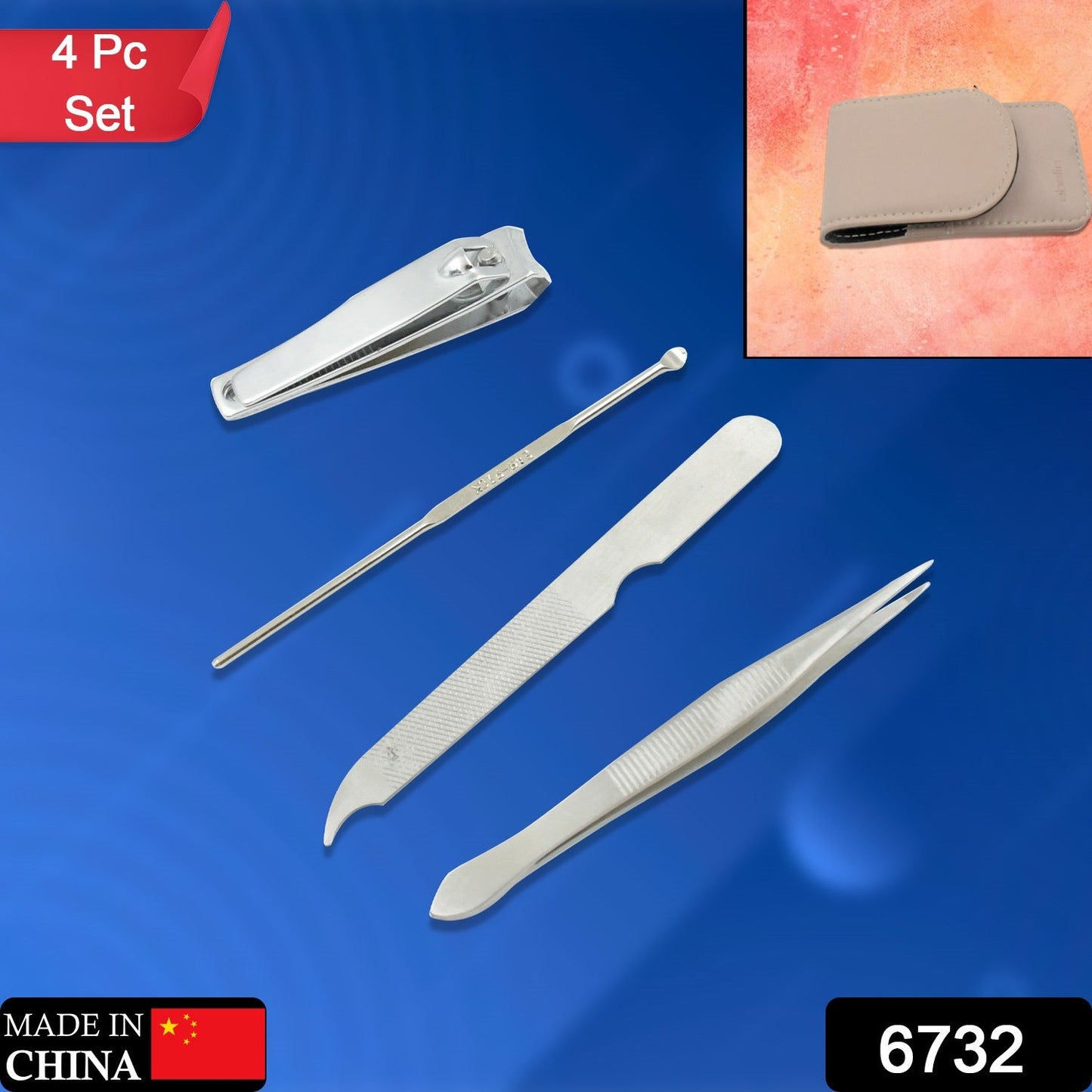 Portable manicure set stainless steel grooming tools for daily use