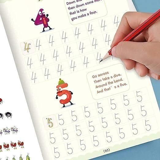magic practice copybook India, Sank handwriting tracing book, reusable tracing book set for kids, kids handwriting practice books, Sank copybook with refills and pen, tracing books for preschoolers India, kids writing practice book set, early learning writing book India, reusable magic copybook for kids, alphabet and number tracing books