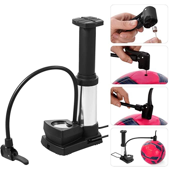 foot activated air pump, portable tyre inflator, foot pump for tyres, air pump with pressure gauge, aluminium tyre inflator, plastic tyre pump, vehicle tyre inflator, bike tyre air pump, car tyre pump foot operated, compact tyre inflator, portable air pump India,
