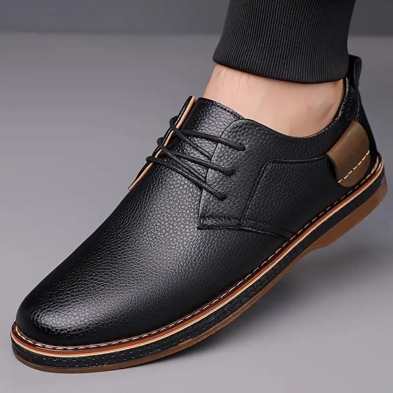derby shoes for men office and party wear, stylish men’s black derby shoes synthetic leather, comfortable derby formal shoes for men, classic black derby shoes for men lace closure