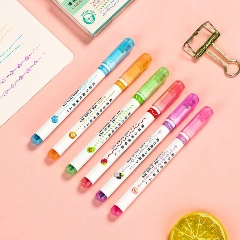 curve highlighter markers with vibrant colors, roller pens for art and craft projects, colorful curve markers for kids and artists, vibrant color roller pens for drawing and notes,