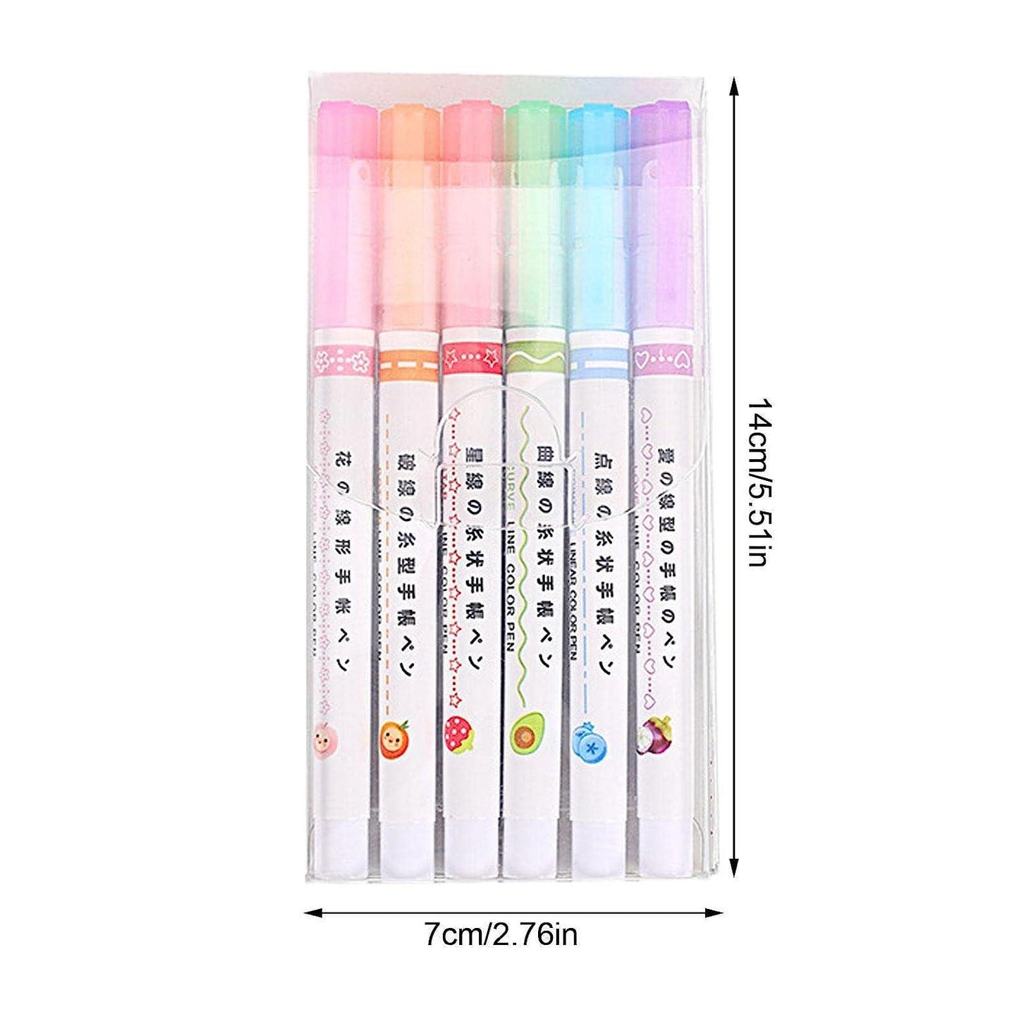 art pens for kids, curve marker pens, roller highlighters set, multicolor stationery pens, drawing and journaling pens, vibrant ink pens India, decorative pens for notes, creative curve highlighter markers, 6 piece color pen set, smooth roller pens India