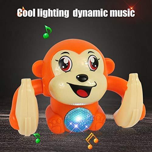 dancing monkey toy, spinning monkey toy, banana monkey toy, voice control toy for kids, light and sound toys, musical toys for kids, battery operated toys India, interactive toys for toddlers, monkey toy for children, tumble toy for kids