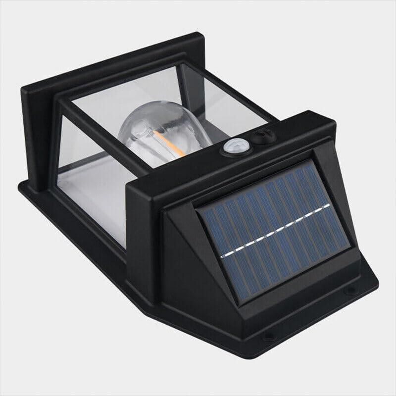 energy-efficient solar outdoor light with wall mount, durable waterproof solar LED light for balcony and patio, solar wall mounted lighting for night security, bright LED solar light for garden path and home use,