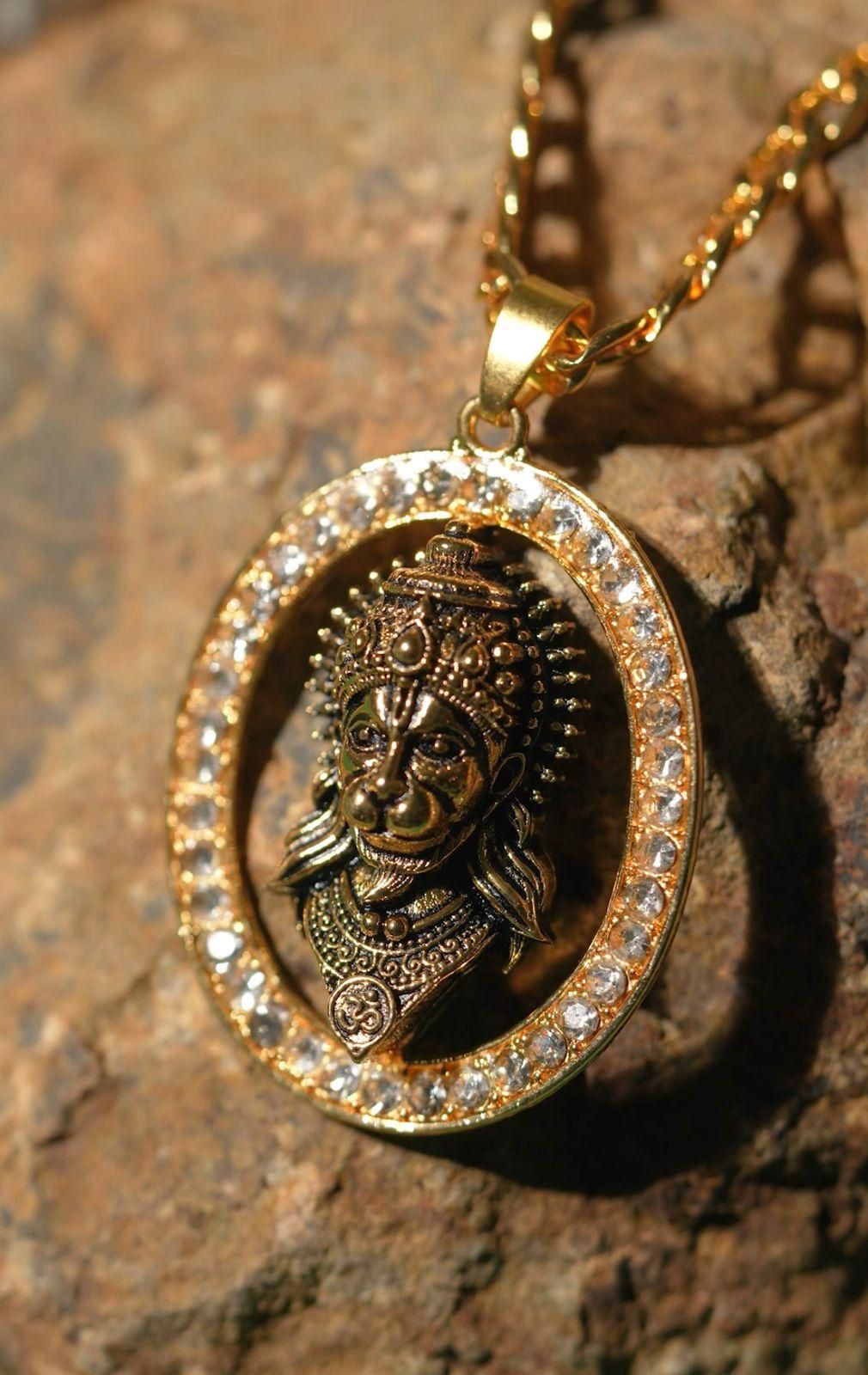 hanuman pendant, gold plated hanuman pendant, diamond pendant for men, hanuman jewelry for men, spiritual pendant for men, alloy hanuman pendant, hanuman locket set, gold plated spiritual jewelry, men’s devotional pendant, hanuman face pendant