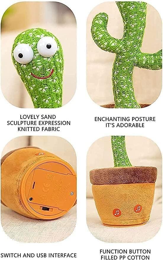 LED kids toys India, musical plush toys for toddlers, interactive cactus toy, singing and talking plush toy, LED light toy for kids, dancing toy with mimicry, plush toy with LED lights and music, kids interactive plush toy, cactus plush India, musical toys for children