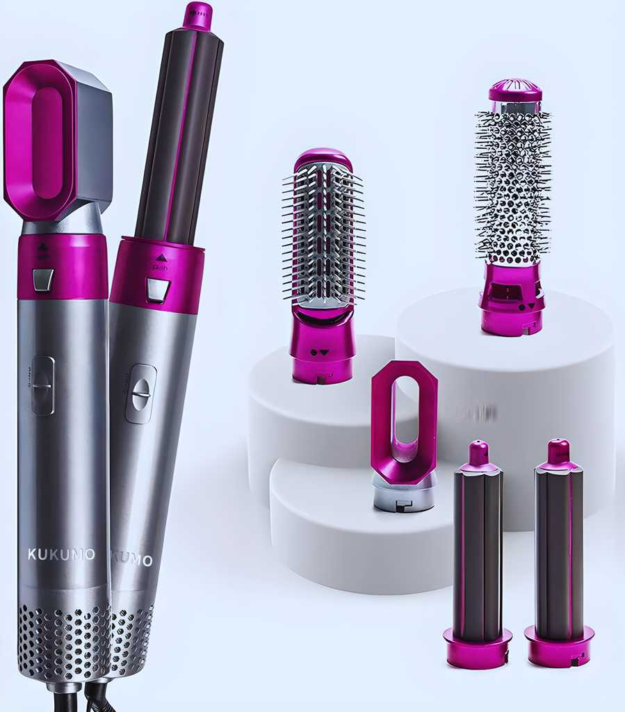 5 in 1 Multifunctional Hair Dryer Styling Tool with Detachable Heads and Negative Ion Curler, 5 in 1 hair dryer, multifunctional hair dryer styling tool, detachable multi-head hair dryer, hot air comb with curler, negative ion hair dryer, automatic suction hair curler, hair dryer for women, hair styling tool with multiple heads, portable hair dryer comb, grey hair dryer styling tool, multi-use hair dryer, hair curler and dryer combo, ion technology hair dryer, hair dryer with detachable heads, easy hair
