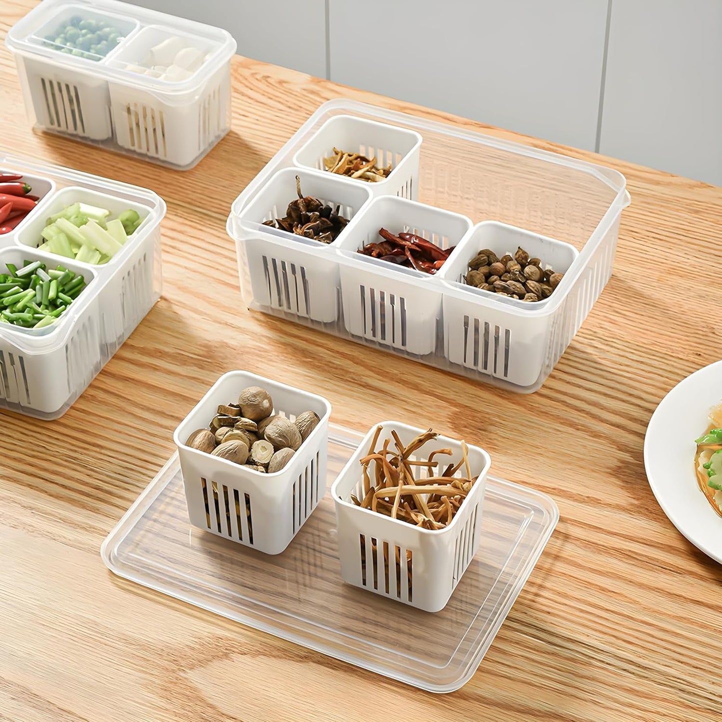 refrigerator crisper bin, fridge drain box, fridge freezer veggie box, drain plug storage container, fridge drawer organizer, fridge food storage container, freezer fresh-keeping box