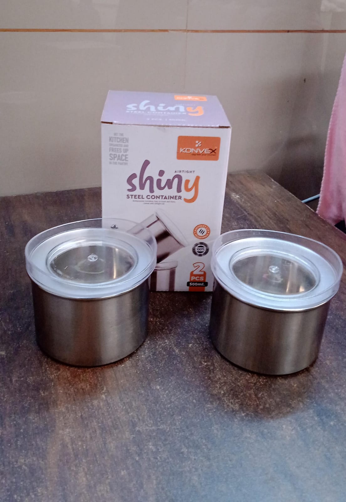 compact steel containers for travel use, storage containers for Indian kitchen, steel lunch containers with transparent top, refrigerator friendly steel containers India, eco friendly food storage containers, airtight metal food boxes for home, steel containers with visible lid for easy identification