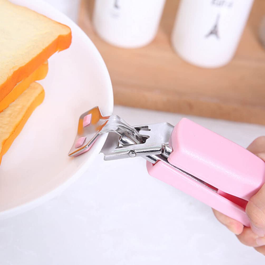 Kitchen dish grippers and tongs, made of stainless steel for handling hot plates. hot dish plate clip, bowl gripper tongs, stainless steel plate holder, kitchen dish gripper, heat resistant bowl clamp, utensil lifting tongs