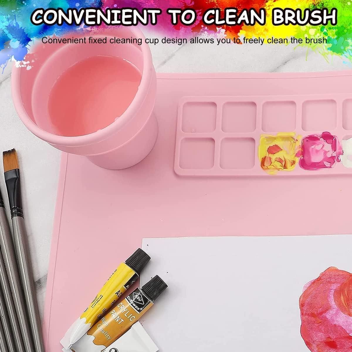 washable art mat for toddlers, non-slip silicone mat for painting, kids play doh activity mat, reusable silicone mat for kids crafts, art mat for clay and drawing, silicone mat for kids painting and play, toddler-friendly silicone craft mat, non-toxic washable craft mat for children, creative activity mat for kids
