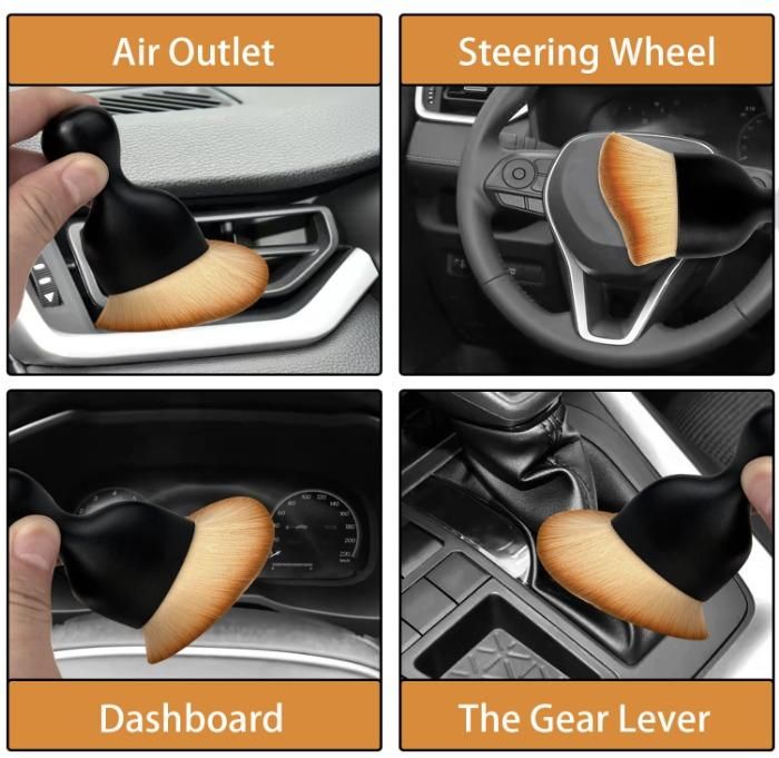 car interior cleaning brush for dust removal India, black durable car cleaning brush for vehicle interiors, car dust remover brush for interiors black handle, durable car dust cleaning tool for auto use, interior car dust brush black handle for cleaning