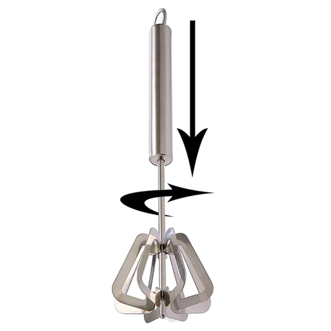 Manual hand blender with stainless steel body, stainless steel hand blender, egg beater mixer, lassi blender, milk frother whisk, manual kitchen whisk, semi automatic hand mixer