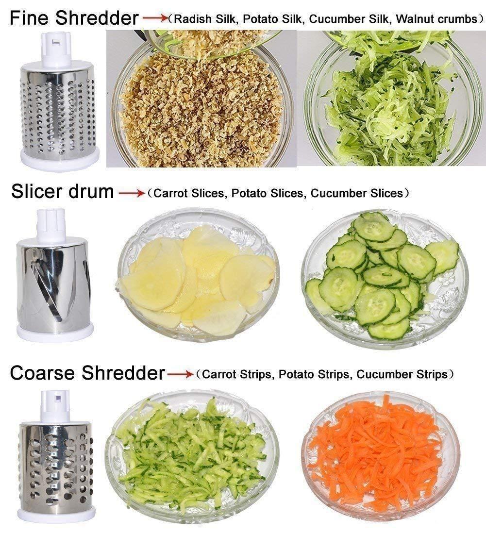 vegetable grater India, rotary vegetable slicer, 4-in-1 vegetable grater, stainless steel vegetable grater, manual rotary grater for vegetables, kitchen slicer and grater India, vegetable grater with drums, multi-purpose vegetable grater, stainless steel rotary slicer, vegetable grater for home use