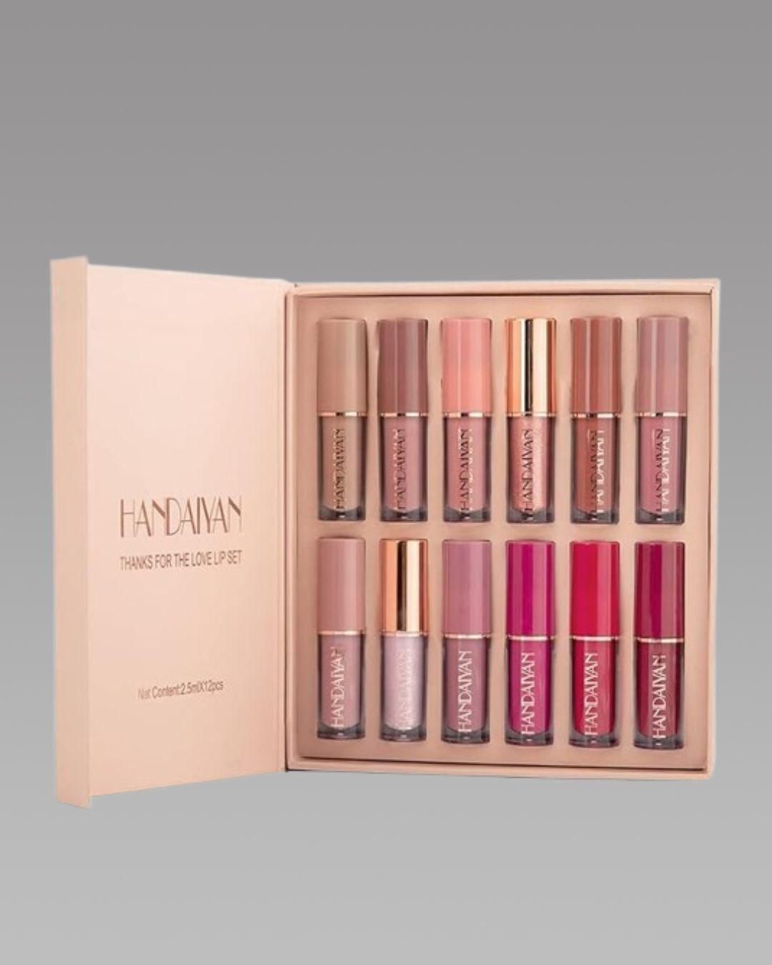 Velvet Matte Liquid Lipstick Set 12Pcs – Waterproof, Smudge Proof, Long-Lasting Multicolor Shades for Women, velvet matte liquid lipstick set, 12 pcs liquid lipstick combo, long-lasting matte liquid lipstick, waterproof smudge proof lipstick, multicolor lipstick set for women, liquid lipstick set online India, matte lipstick combo pack, non-transfer lipstick shades, best liquid lipstick for women, affordable matte lipstick set, lightweight matte lipstick, liquid lipstick with shiny finish, lipstick gift set