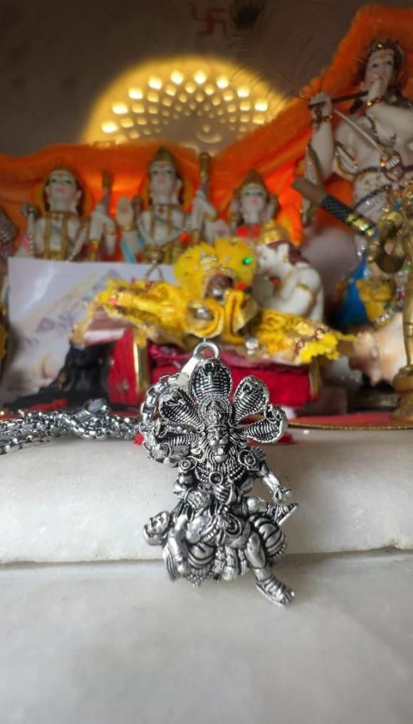 silver plated narsimha necklace, men’s spiritual hindu god pendant, alloy narsimha pendant for men, stainless steel narsimha chain, lord narsimha pendant necklace, hindu god jewelry for men, silver narsimha locket for men, devotional narsimha pendant chain, narsimha ji spiritual necklace men