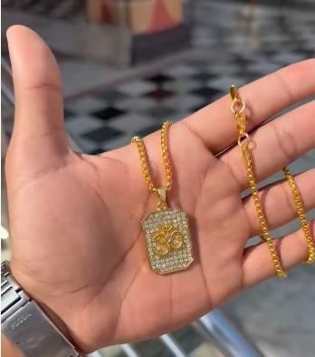 gold plated om pendant, diamond pendant men, spiritual pendant chain, om pendant for men, gold plated chain necklace, diamond om pendant, spiritual jewelry men, om locket chain, religious pendant men, gold plated spiritual jewelry