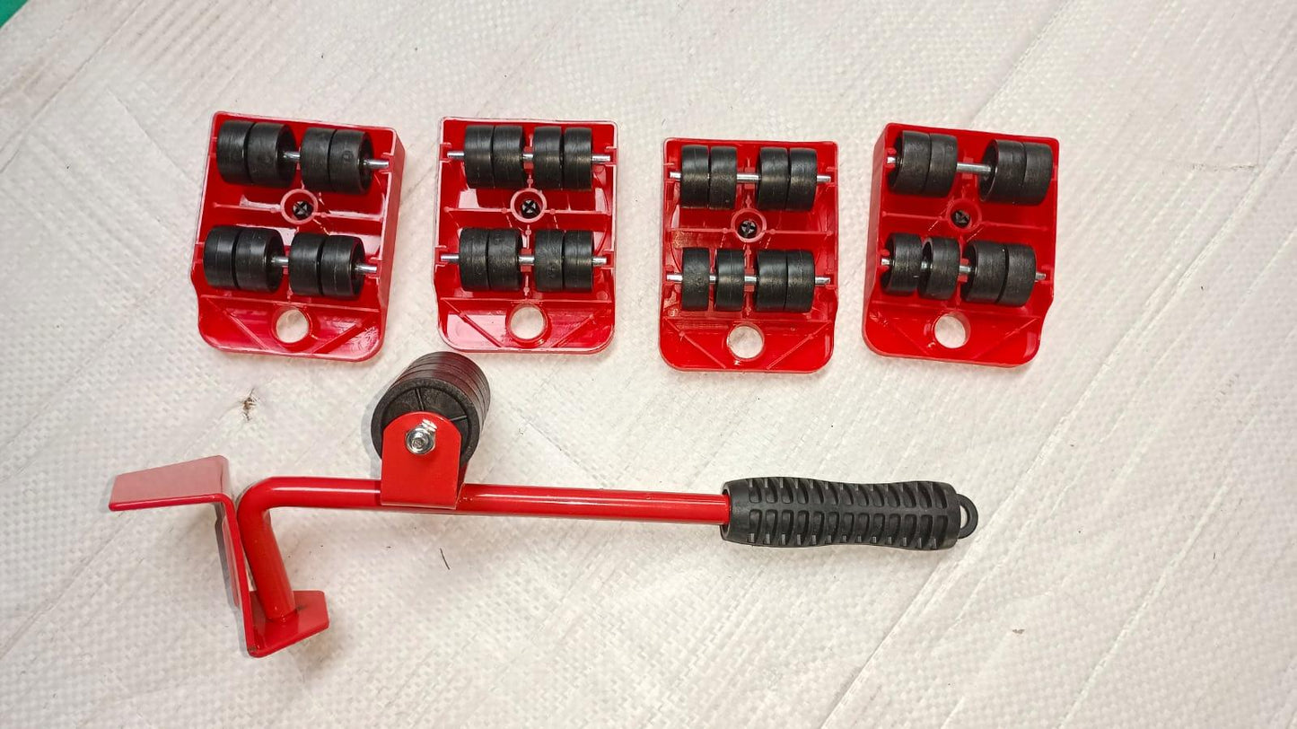 heavy duty furniture mover, furniture lifting tool set, stainless steel mover tools, furniture mover kit India, furniture moving accessories, furniture lifter for home, furniture mover tools with wheels, heavy weight furniture lifter, pack of 5 mover tools, furniture handling tools