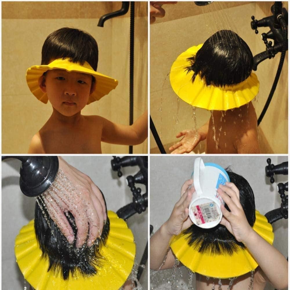 toddler adjustable foam shower cap for bath, EVA foam bath cap for kids, baby shampoo cap with eye protection, adjustable baby bath shower cap for toddlers, safe baby shampoo hat for sensitive eyes