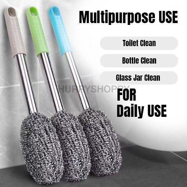 bottle jar toilet cleaner brush scrubber heavy-duty plastic and steel toilet cleaning brush for bathroom and kitchen, best toilet cleaning brush heavy duty for Indian bathroom, durable toilet cleaner brush for deep cleaning India, plastic steel toilet scrubber brush for Indian toilets