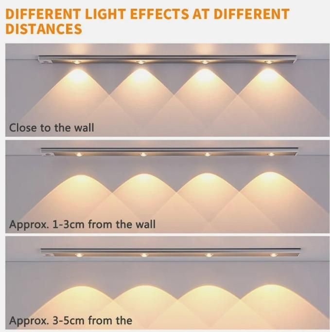 LED PIR motion sensor cabinet light USB rechargeable stick-on wireless light for home and wardrobe, best motion sensor cabinet light USB rechargeable in India,