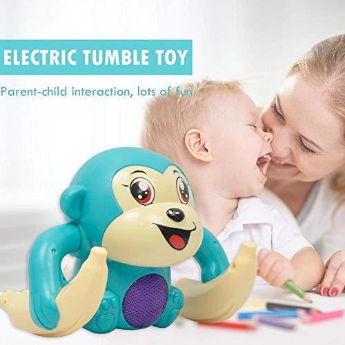 voice control monkey toy with light and sound, musical tumble toy banana monkey multicolor, interactive monkey toy dancing and spinning, kids musical monkey toy with lights and sound, banana monkey toy with voice-activated movement, colorful spinning monkey toy with music, pack of 1 dancing monkey toy for children, battery operated banana monkey toy with lights, fun educational monkey toy with music and motion